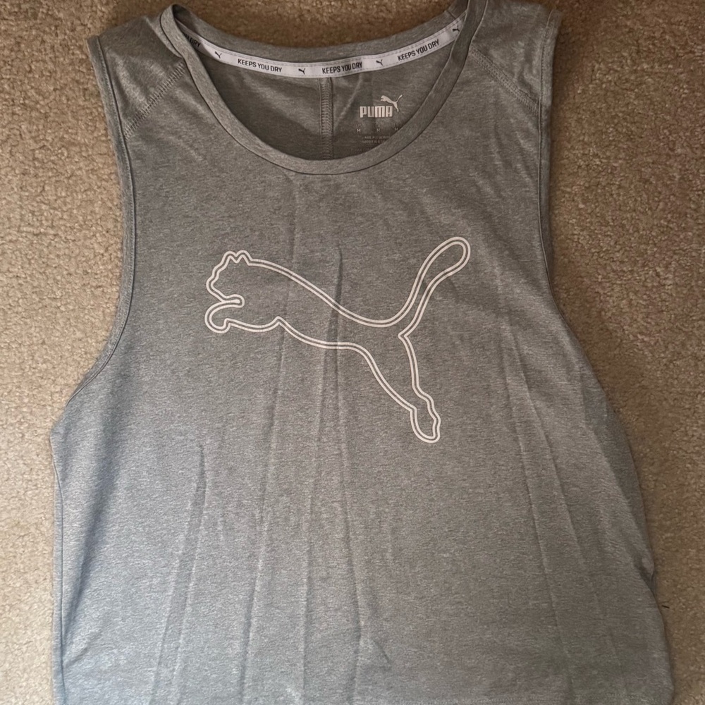 Puma Heather Gray Athletic Tank